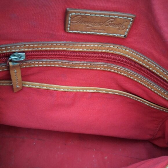 Dooney & Bourke  Vintage Red  Burgundy Pebble Leather Satchel Purse - Picture 6 of 10